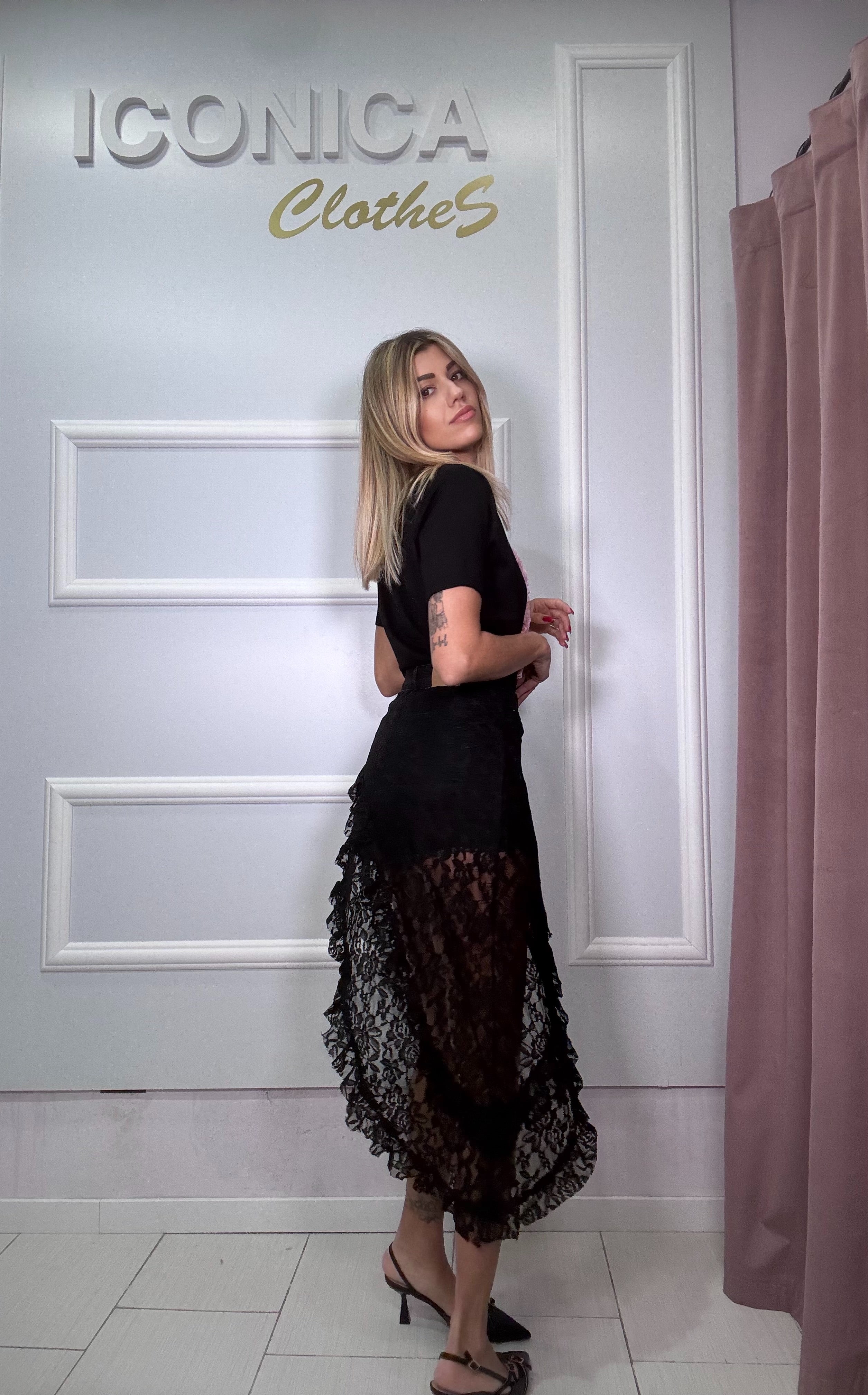 GONNNA/PANTALONCINO LACE
