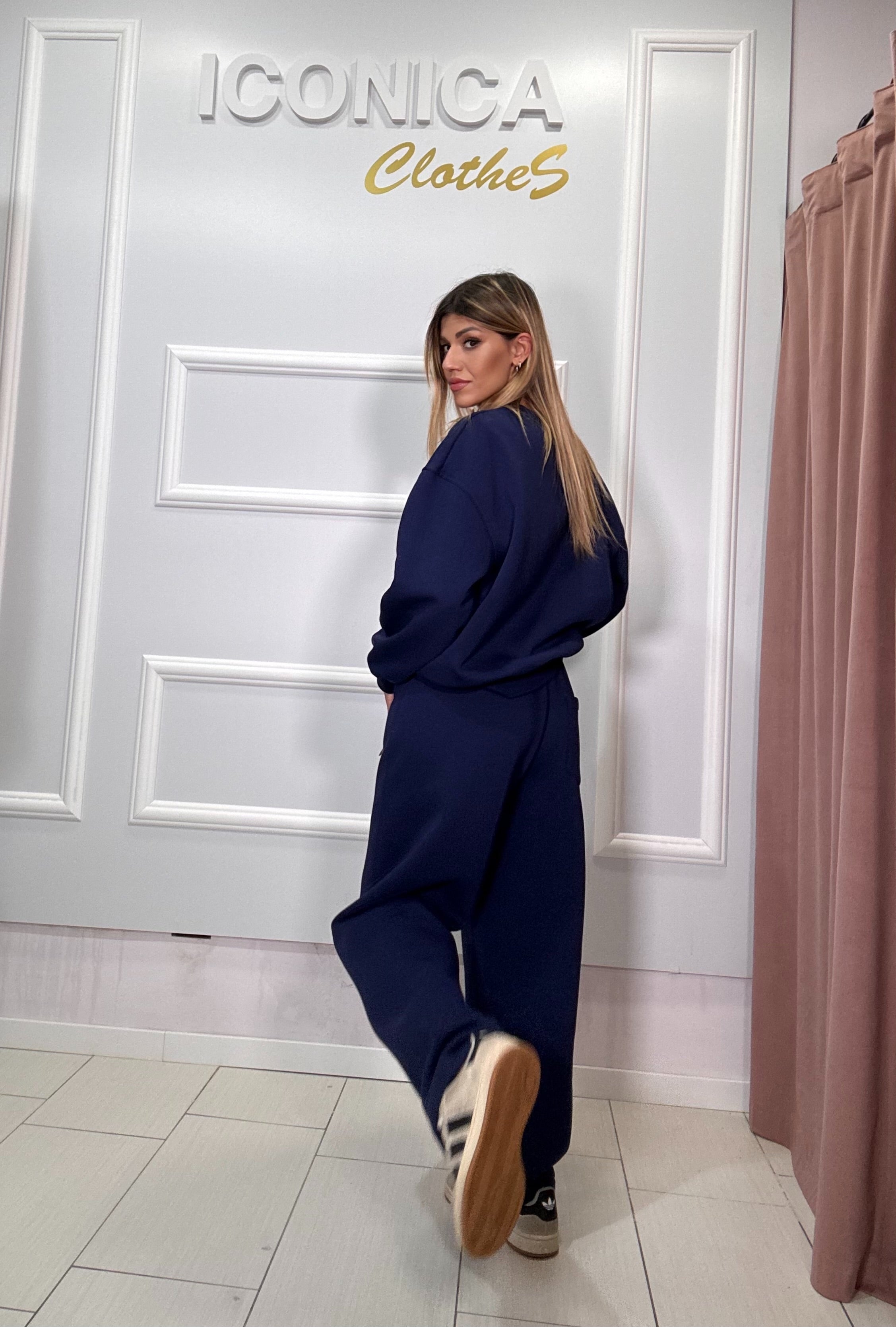 Pantalone felpa lumina Blu
