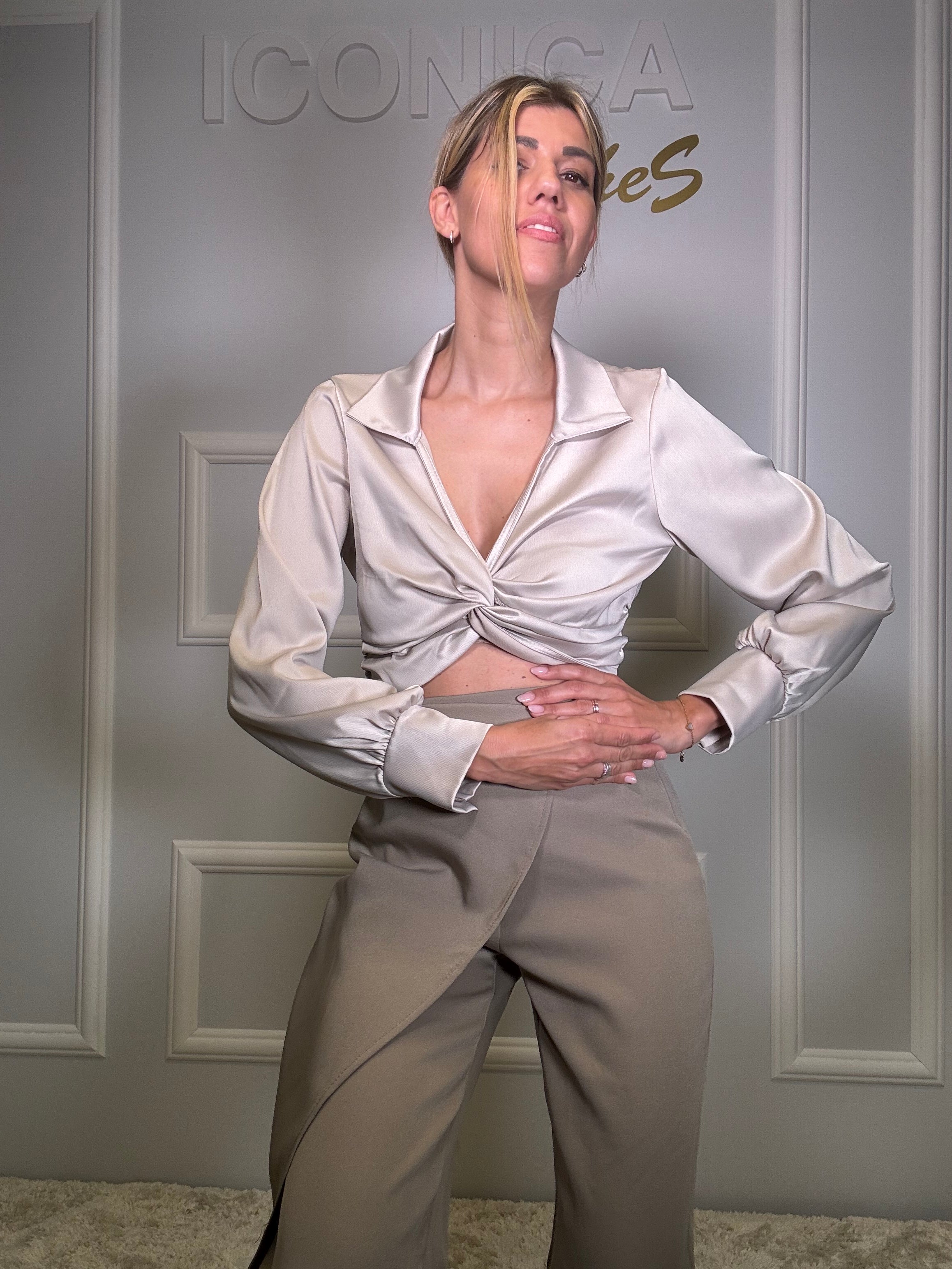 Camicia Raso Intreccio