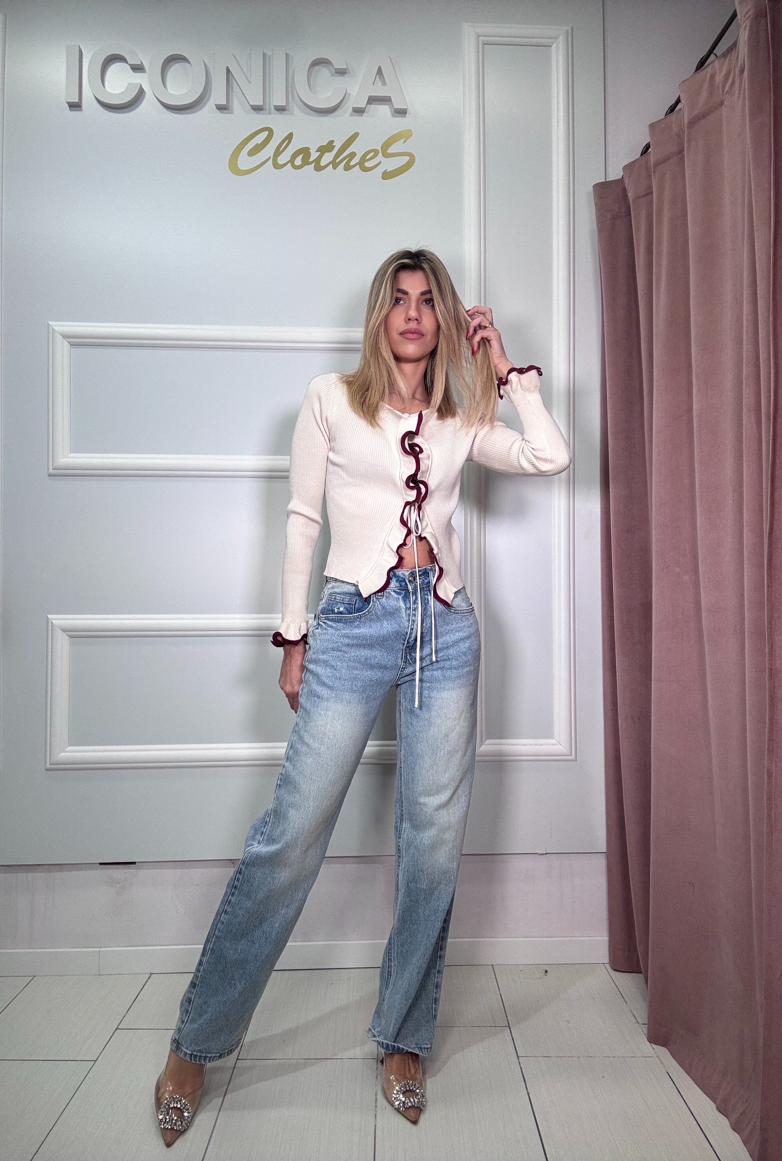 Jeans Strappi Glitter