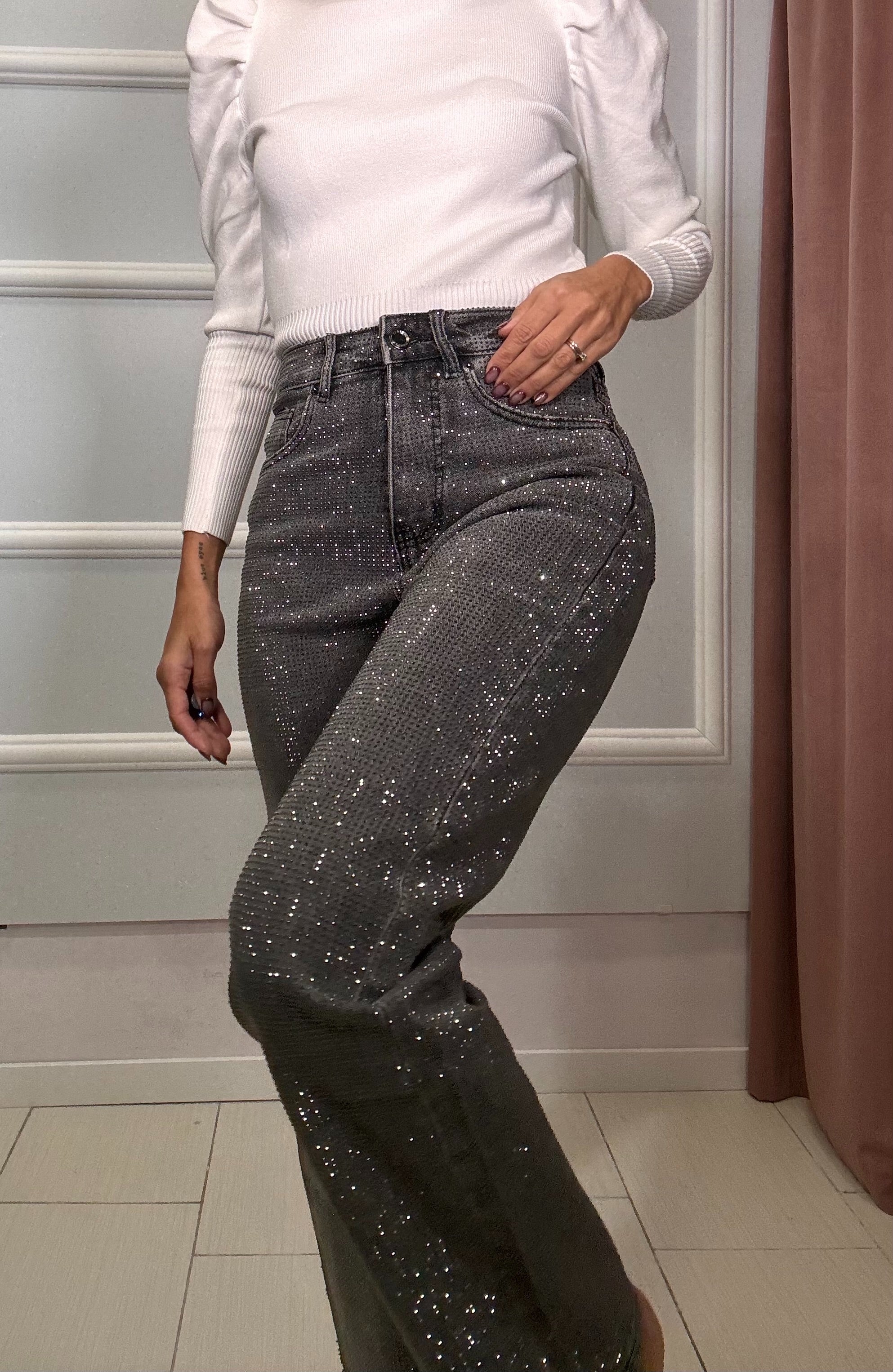Jeans total STRASS
