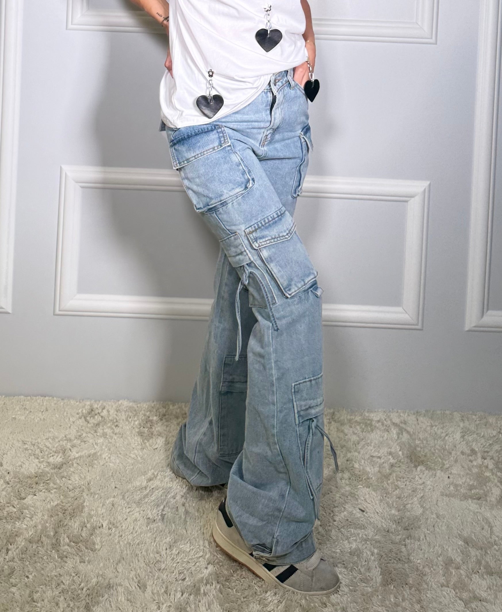 Jeans Chiaro Cargo