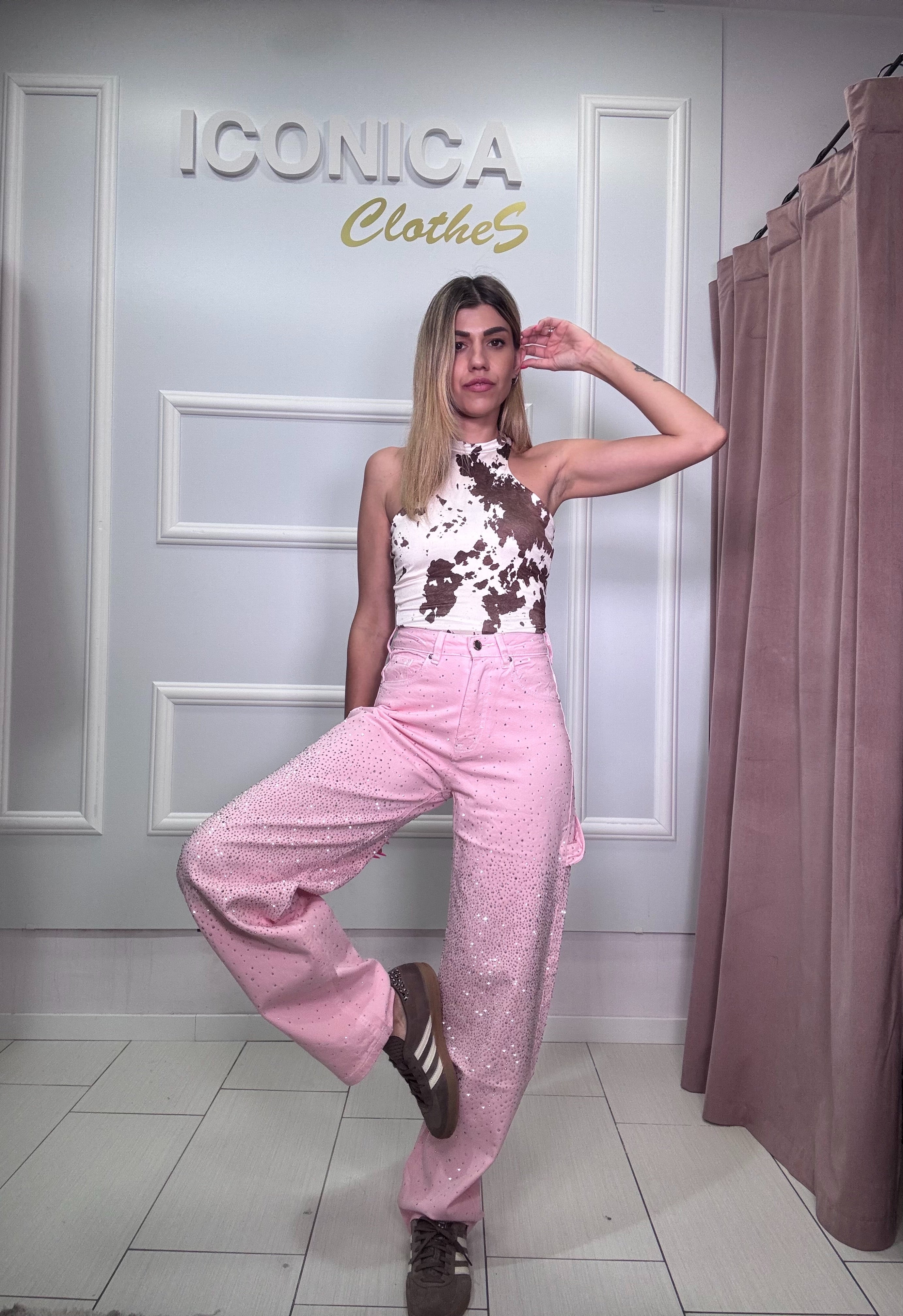 Baggy Strass Rosa