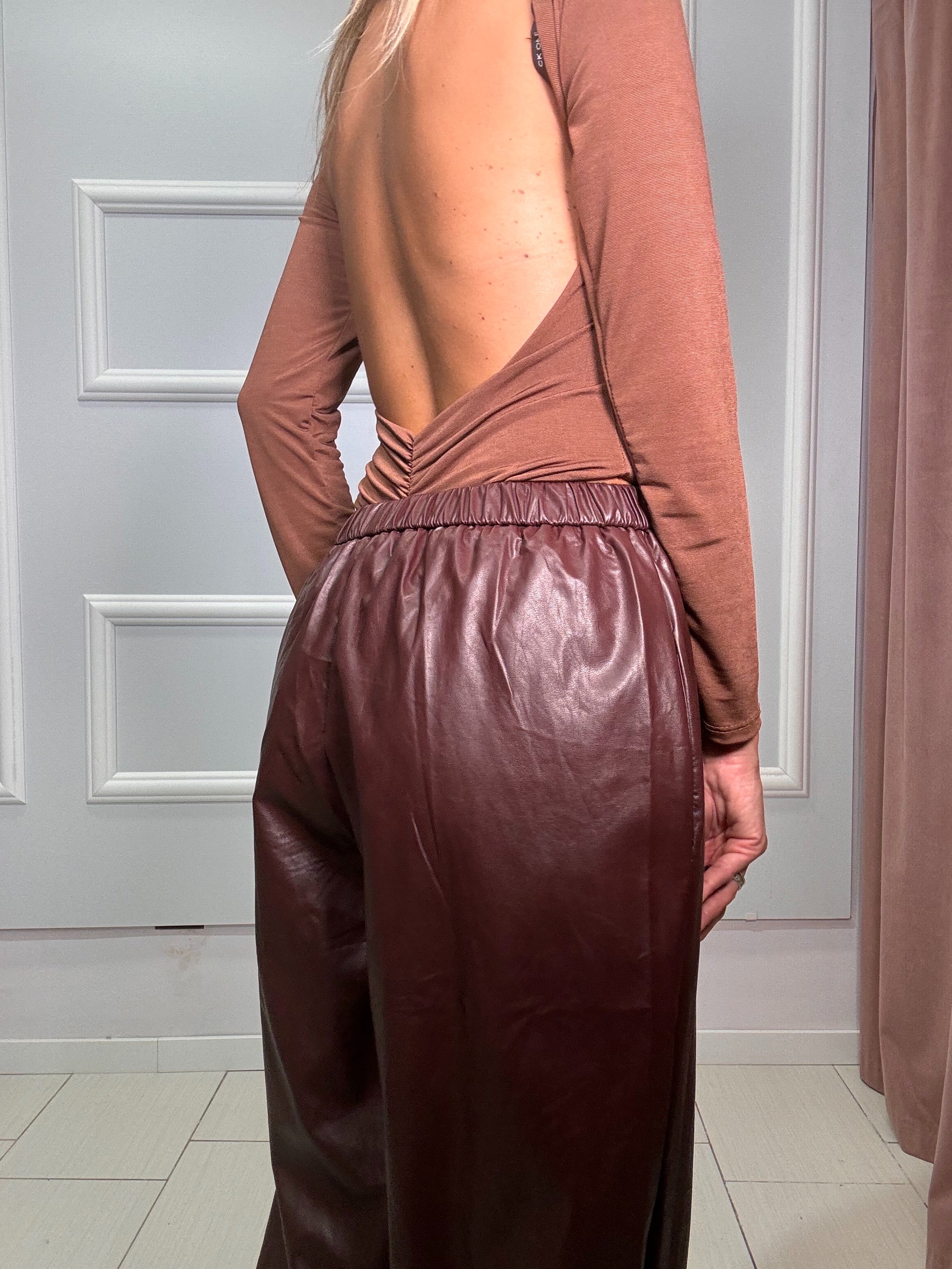 Pantalone ecopelle