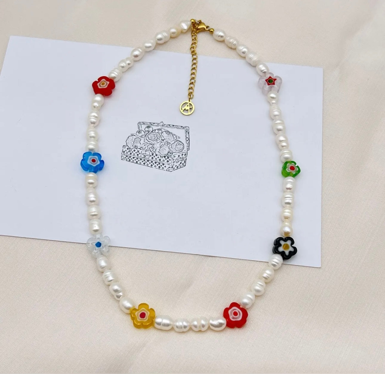 Collana Fiori e Perle