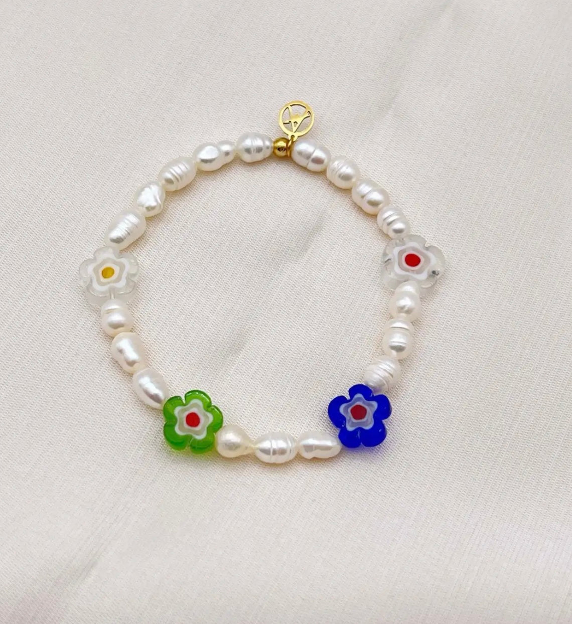 Bracciale Perle e Fiori
